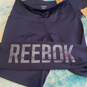 REEBOK NWT Luster High Rise Leggings Medieval Blue